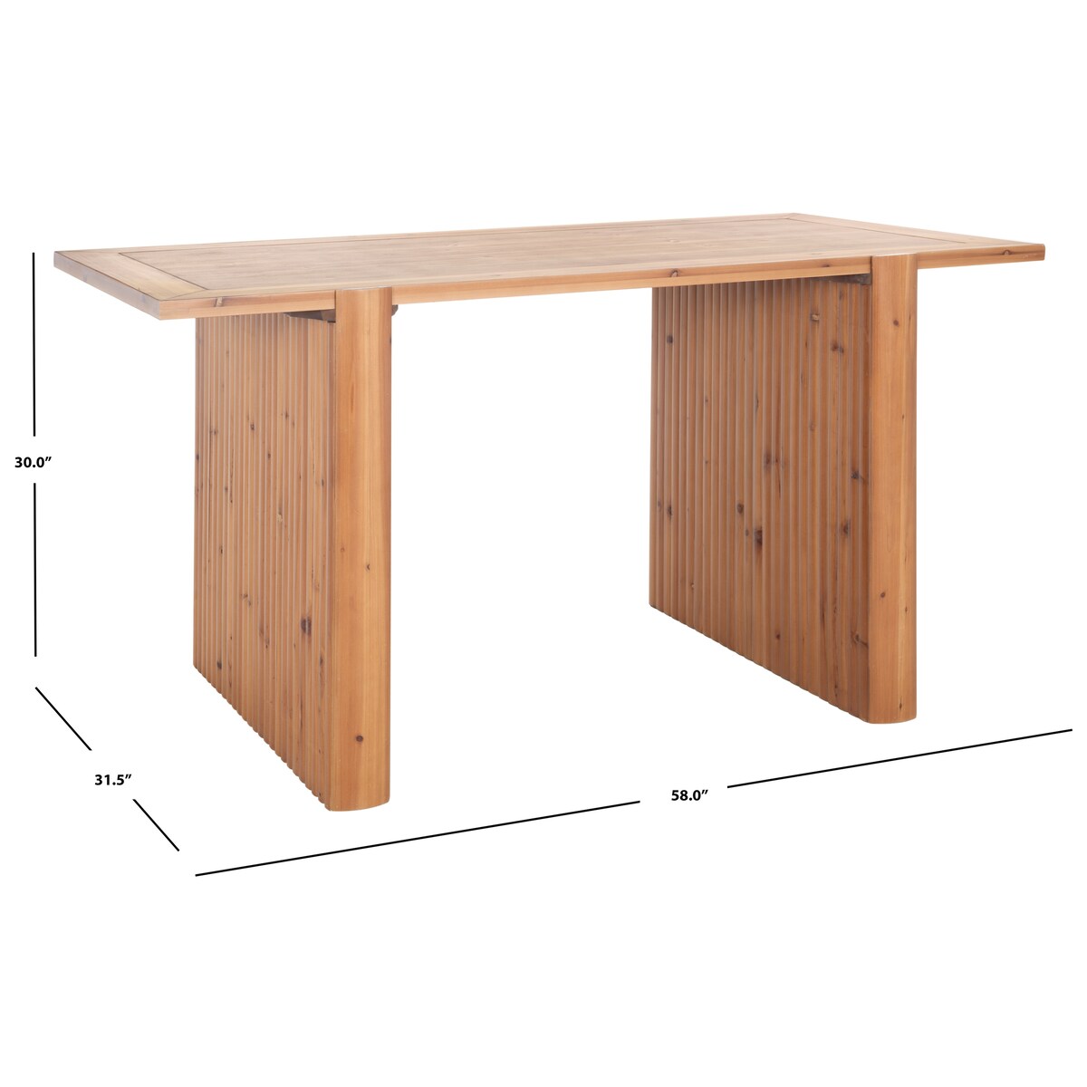 SAFAVIEH Cleda Dining Table - 58 In. W x 31.5 In. D x 30 In. H - 58Wx32Dx30H