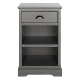 SAFAVIEH Clemie Grey Storage Side Table - 17.7" x 13.8" x 29.9" - 18Wx14Dx30H