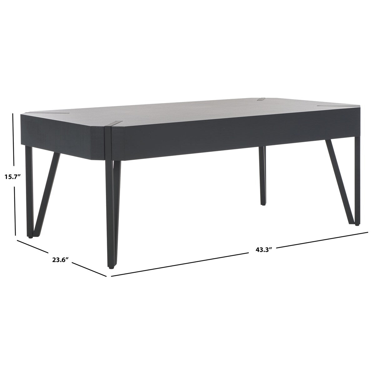 SAFAVIEH Cleva Coffee Table - 43.3" x 23.6" x 15.7" - 43Wx24Dx16H