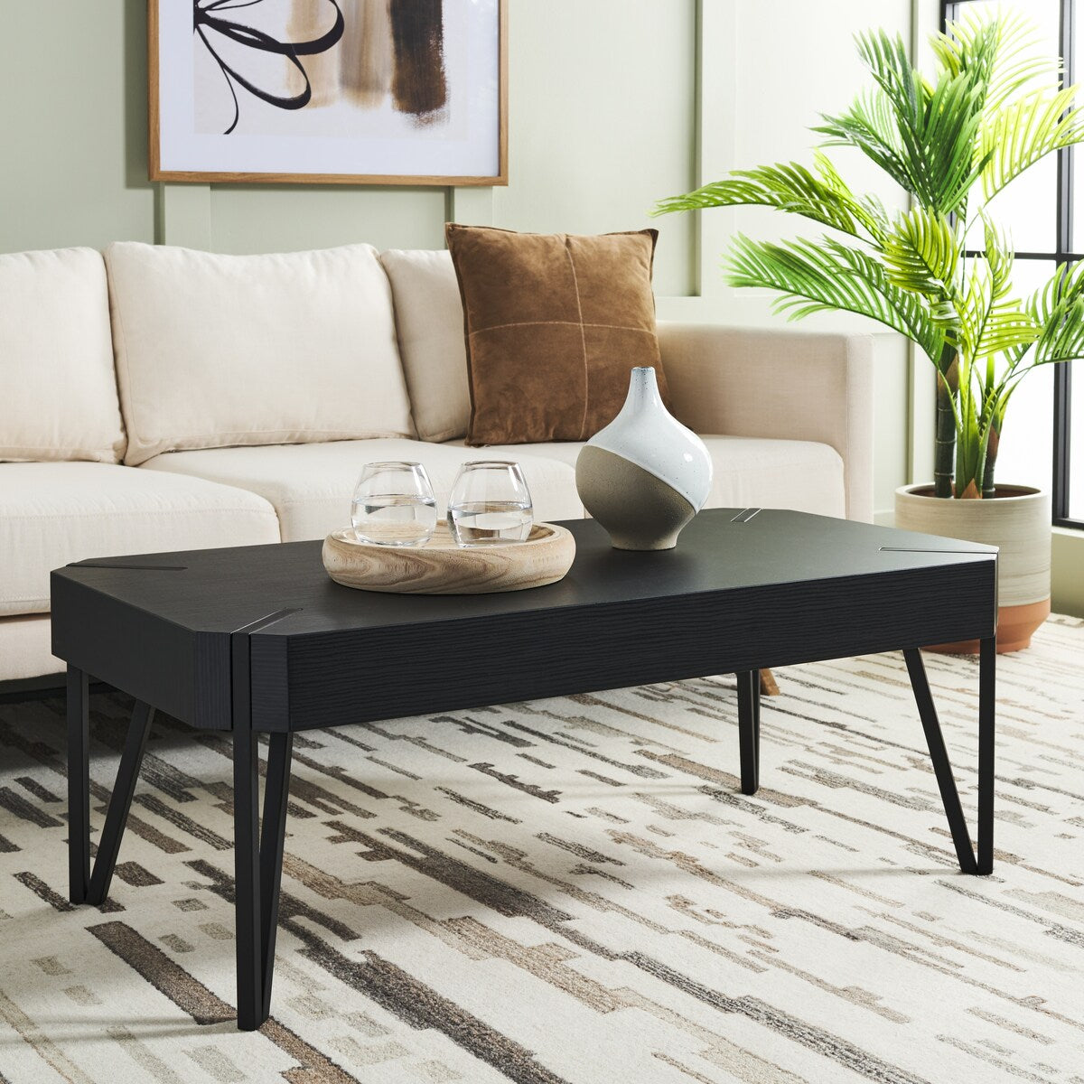 SAFAVIEH Cleva Coffee Table - 43.3" x 23.6" x 15.7" - 43Wx24Dx16H