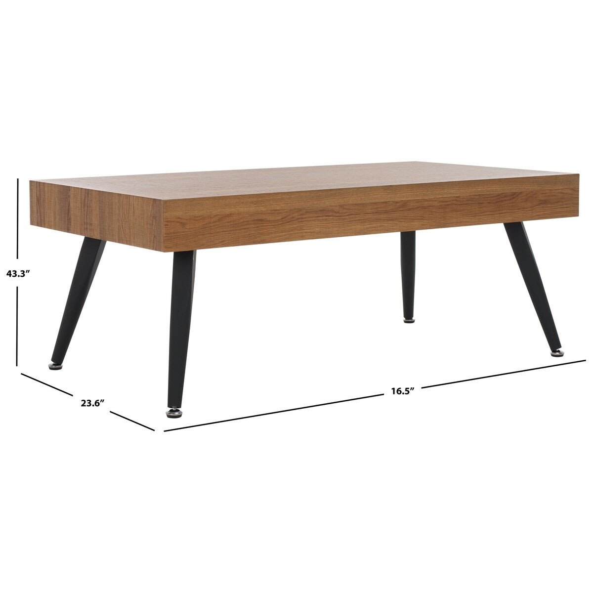 SAFAVIEH Clevie Modern Coffee Table - 43.3" x 23.6" x 16.5" - 43Wx24Dx17H