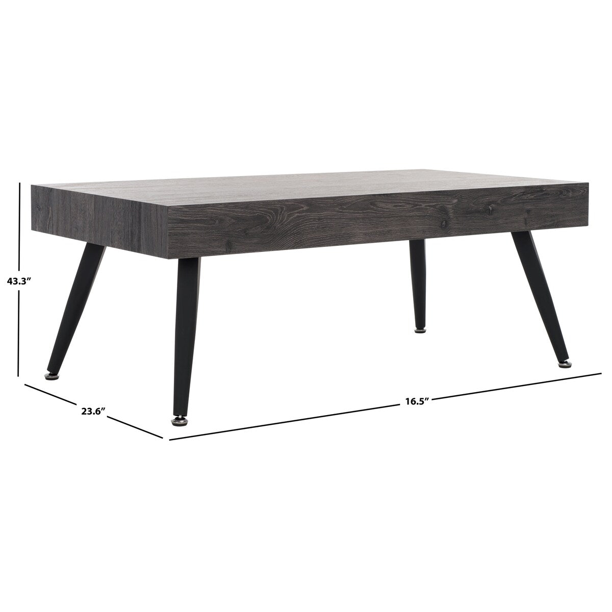 SAFAVIEH Clevie Modern Coffee Table - 43.3" x 23.6" x 16.5" - 43Wx24Dx17H