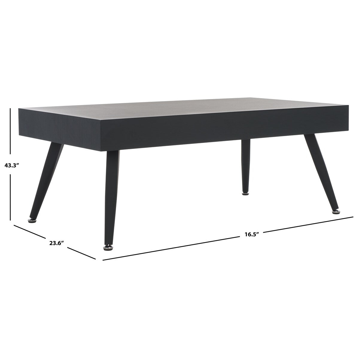 SAFAVIEH Clevie Modern Coffee Table - 43.3" x 23.6" x 16.5" - 43Wx24Dx17H