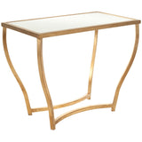 SAFAVIEH Coleen Hidden Treasures White Granite Brass Accent Table - 25.2" x 13.7" x 20" - 25Wx14Dx20H