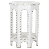 SAFAVIEH Collette Grey Studded Accent Table - 15.7" x 15.7" x 22" - 16Wx16Dx22H