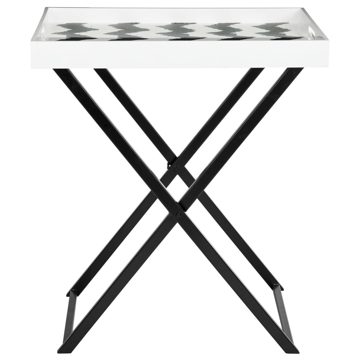 SAFAVIEH Colombine Black/ White Tray Table - 28Wx18Dx32H