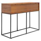 SAFAVIEH Columbia Brown/ Black 2-Drawer Console Table - 42" W x 15" L x 31" H - 42Wx15Dx31H