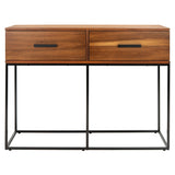 SAFAVIEH Columbia Brown/ Black 2-Drawer Console Table - 42" W x 15" L x 31" H - 42Wx15Dx31H