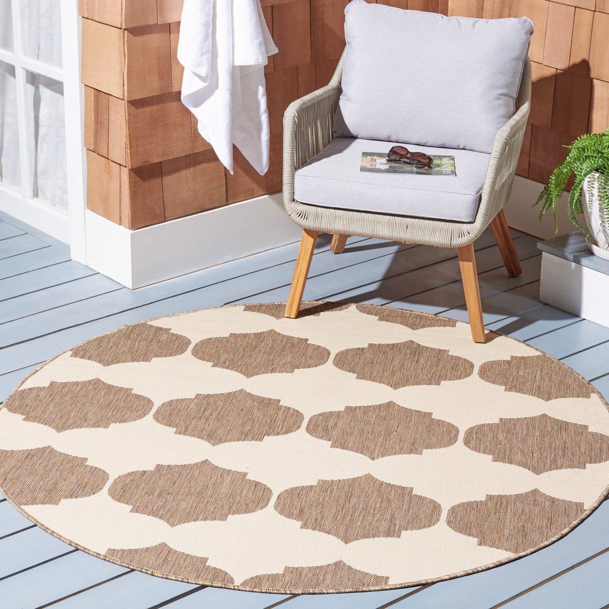 SAFAVIEH Courtyard Abeda Indoor/ Outdoor Waterproof Patio Backyard Rug