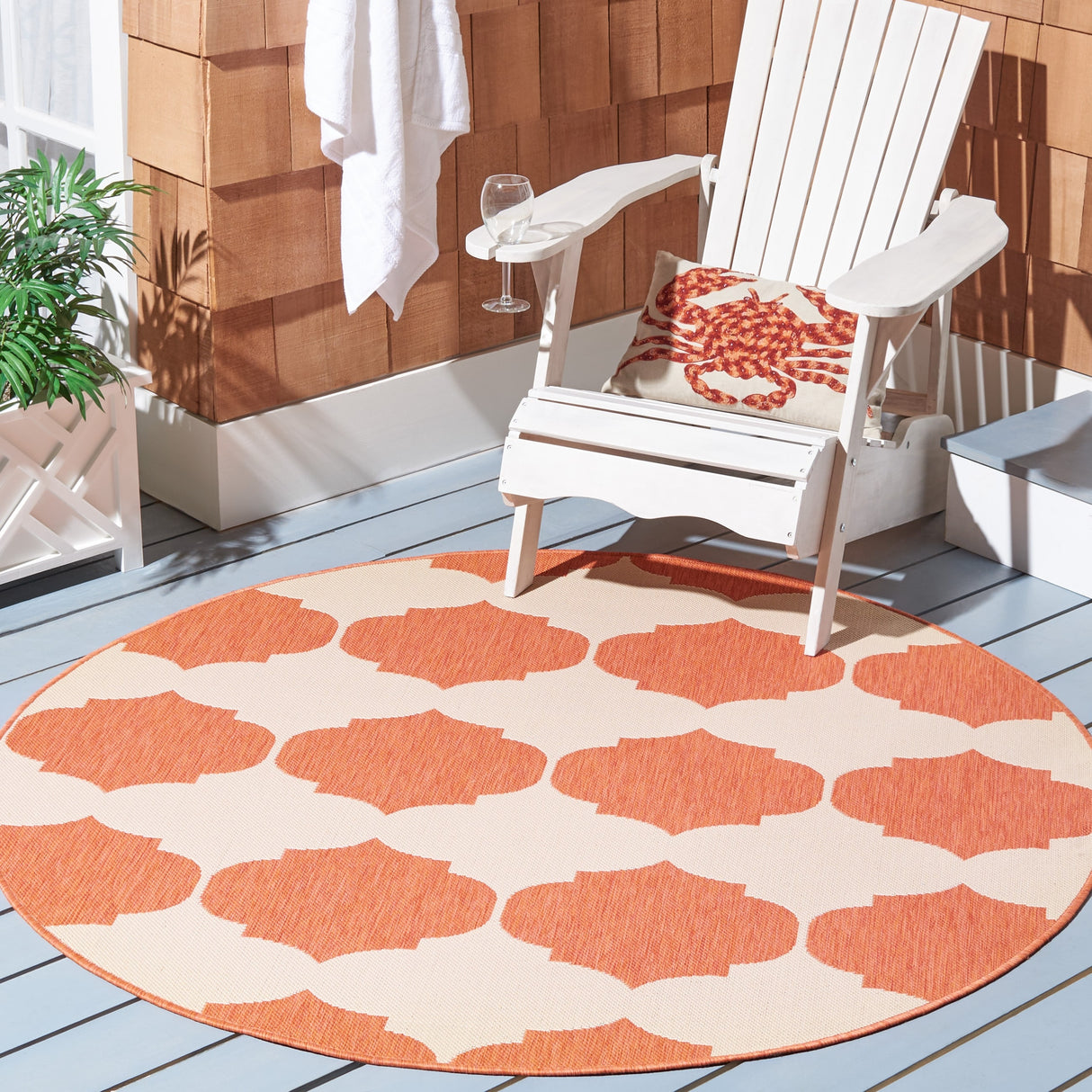 SAFAVIEH Courtyard Abeda Indoor/ Outdoor Waterproof Patio Backyard Rug