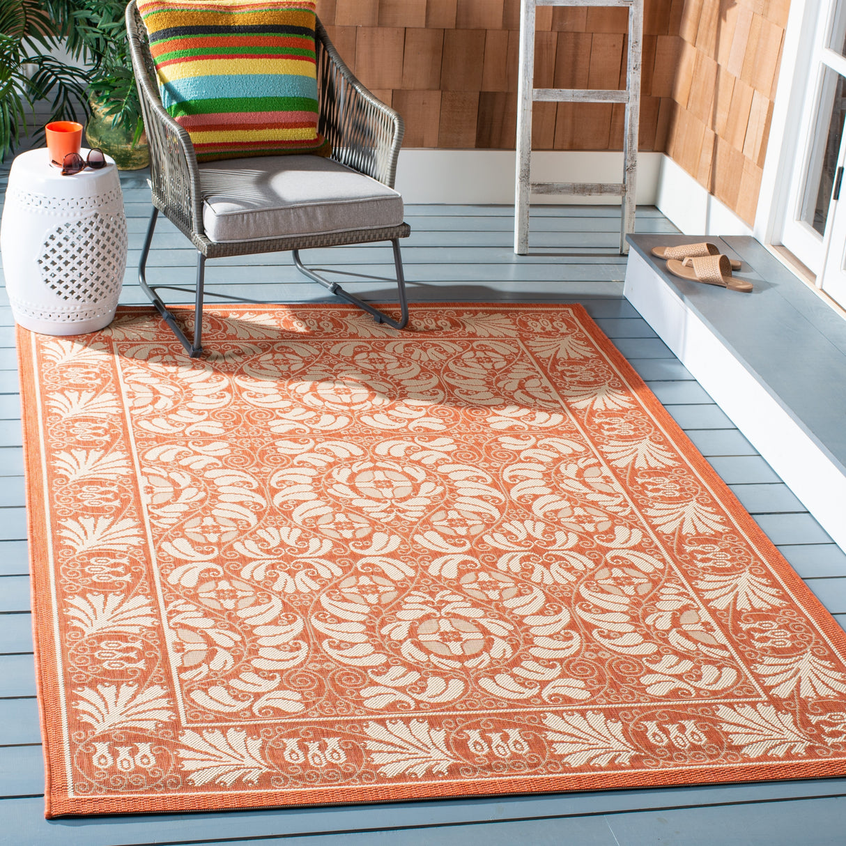 SAFAVIEH Courtyard Agrippina Indoor/ Outdoor Waterproof Patio Backyard Rug