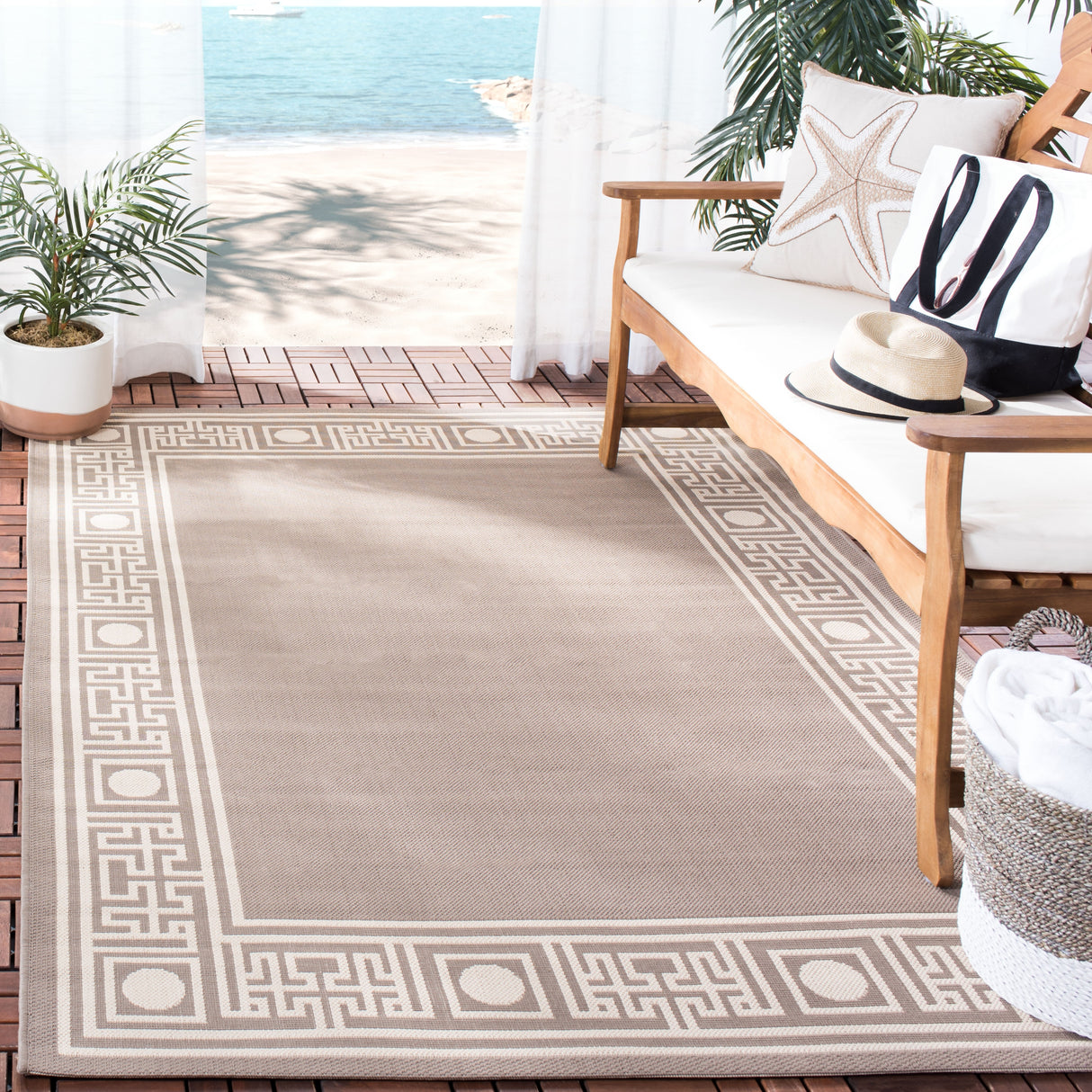 SAFAVIEH Courtyard Alix Indoor/ Outdoor Waterproof Patio Backyard Rug