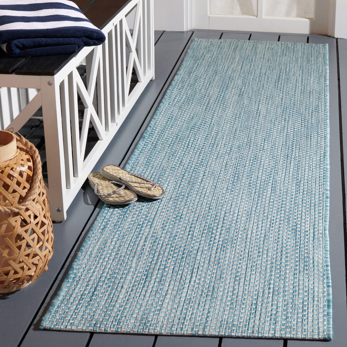 SAFAVIEH Courtyard Begajeta Indoor/Outdoor Waterproof Patio Backyard Rug.