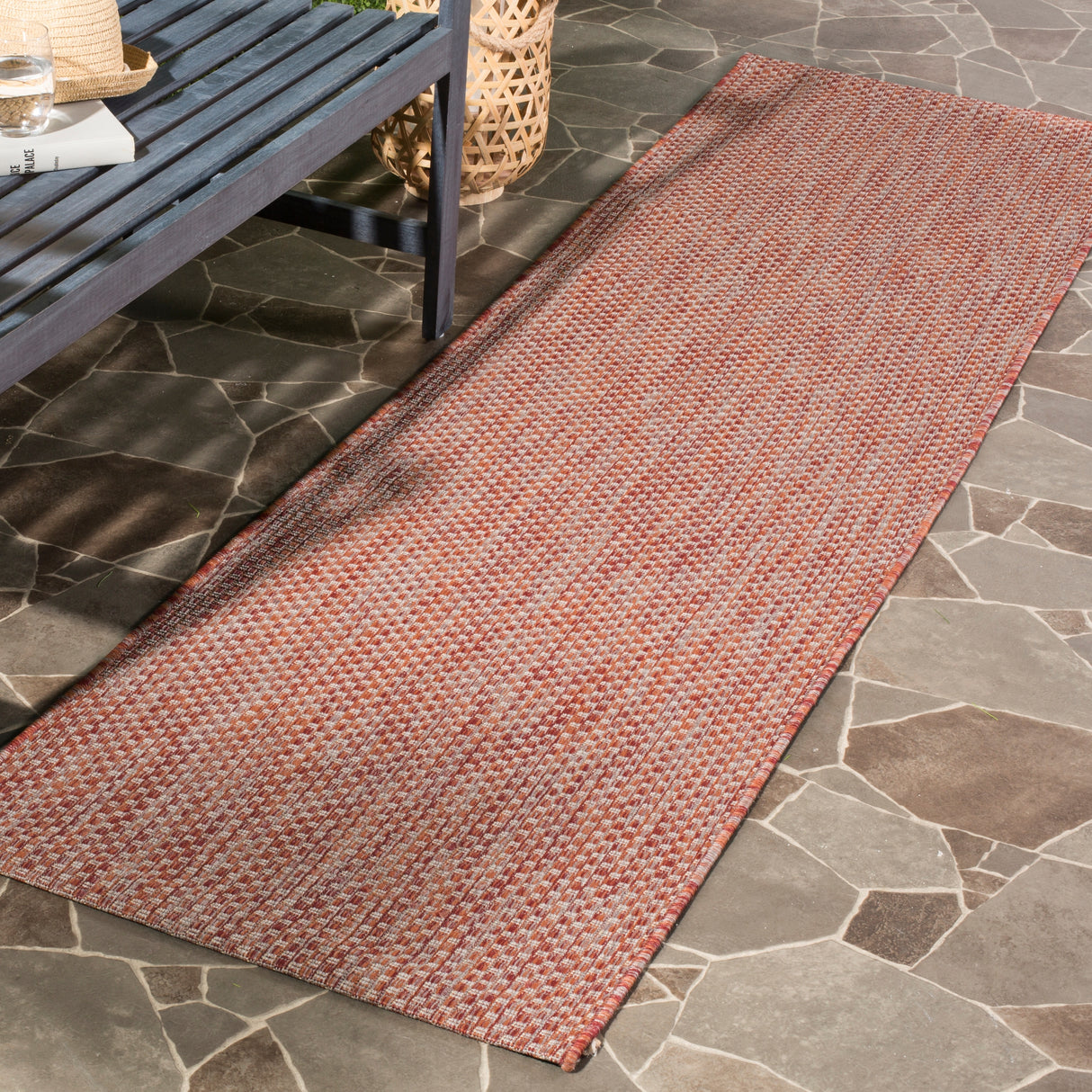 SAFAVIEH Courtyard Begajeta Indoor/Outdoor Waterproof Patio Backyard Rug.