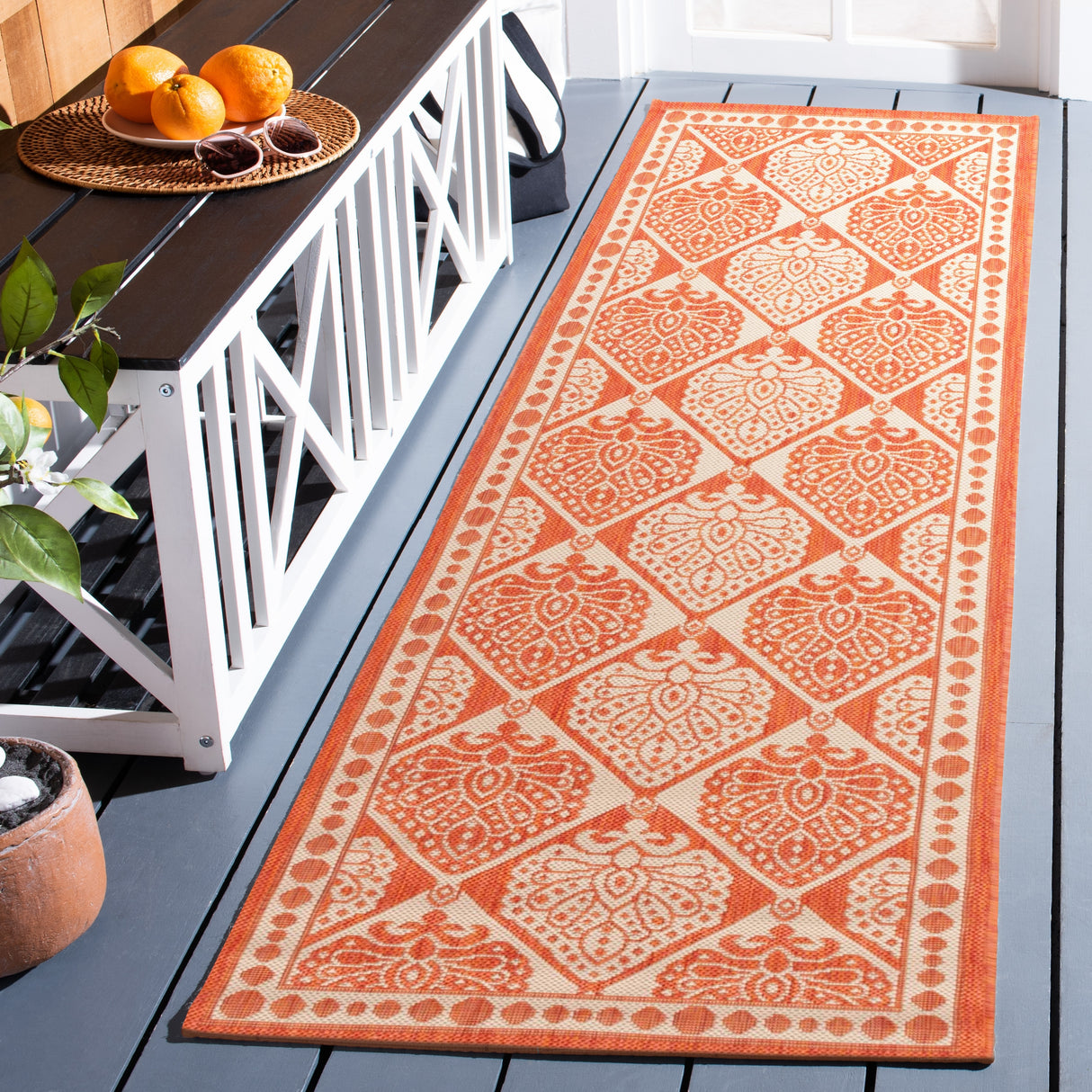 SAFAVIEH Courtyard Birgit Indoor/ Outdoor Waterproof Patio Backyard Rug