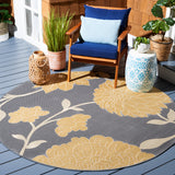 SAFAVIEH Courtyard Damaris Floral Indoor/ Outdoor Waterproof Patio Backyard Rug