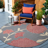 SAFAVIEH Courtyard Damaris Floral Indoor/ Outdoor Waterproof Patio Backyard Rug