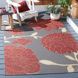 SAFAVIEH Courtyard Damaris Floral Indoor/ Outdoor Waterproof Patio Backyard Rug