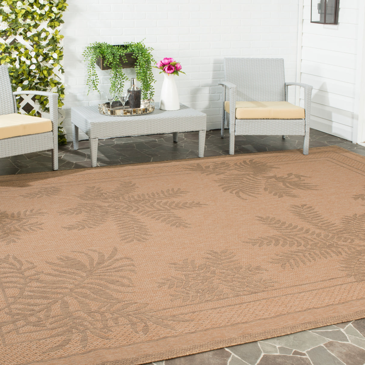 SAFAVIEH Courtyard Dearbhail Indoor/ Outdoor Waterproof Patio Backyard Rug