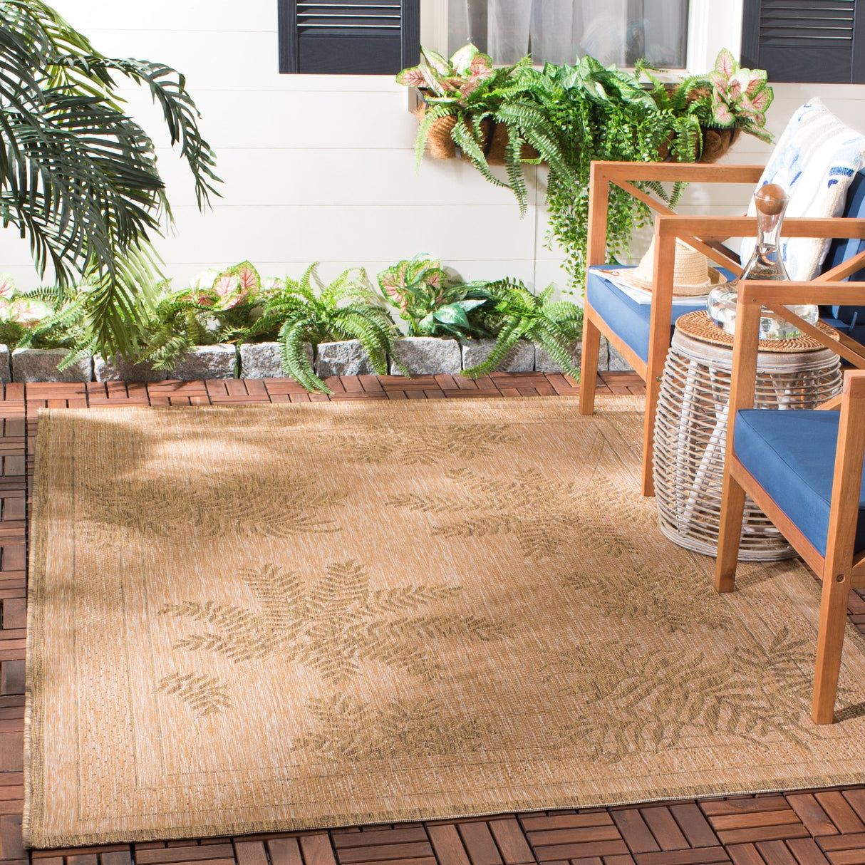 SAFAVIEH Courtyard Dearbhail Indoor/ Outdoor Waterproof Patio Backyard Rug