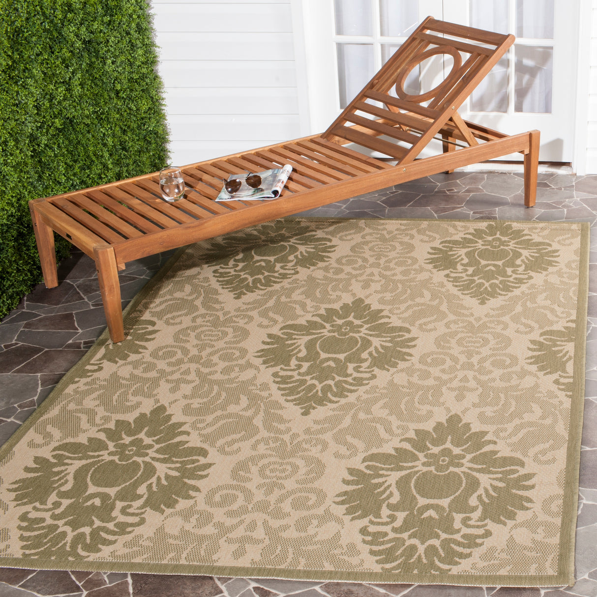 SAFAVIEH Courtyard Donara Boho Indoor/ Outdoor Waterproof Patio Backyard