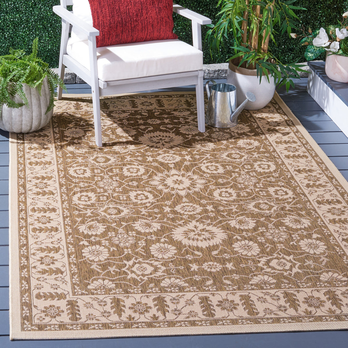 SAFAVIEH Courtyard Dyrfinna Indoor/ Outdoor Waterproof Patio Backyard Rug