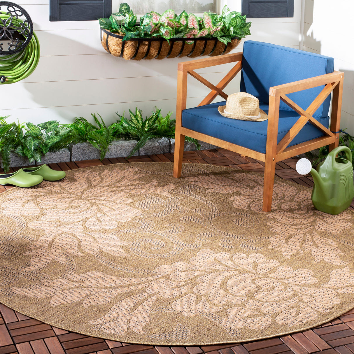 SAFAVIEH Courtyard Genuta Indoor/ Outdoor Waterproof Patio Backyard Rug