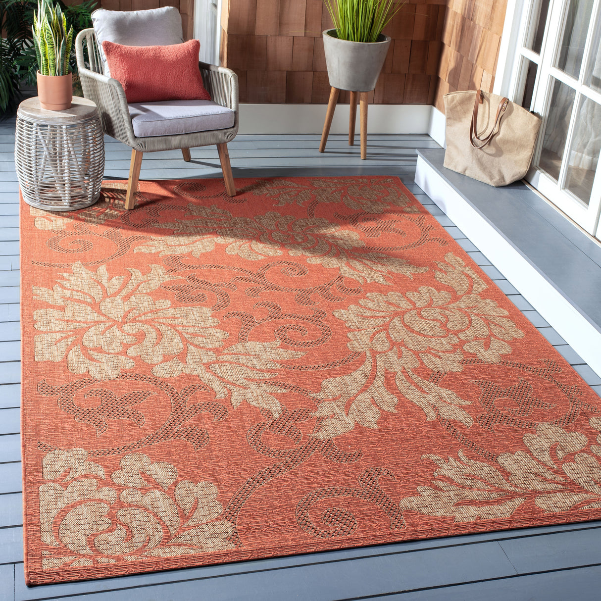 SAFAVIEH Courtyard Genuta Indoor/ Outdoor Waterproof Patio Backyard Rug