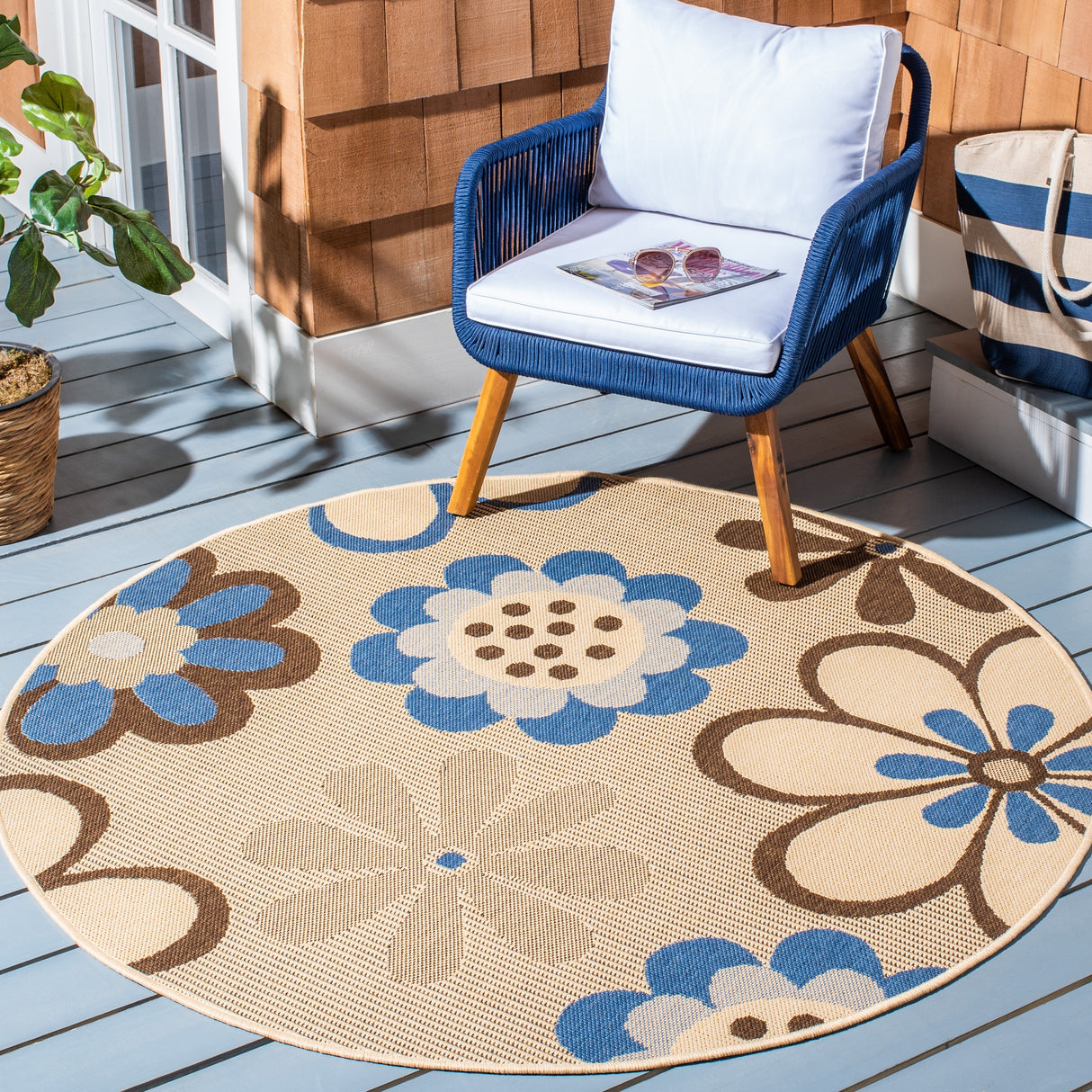 SAFAVIEH Courtyard Grania Indoor/ Outdoor Waterproof Patio Backyard Rug