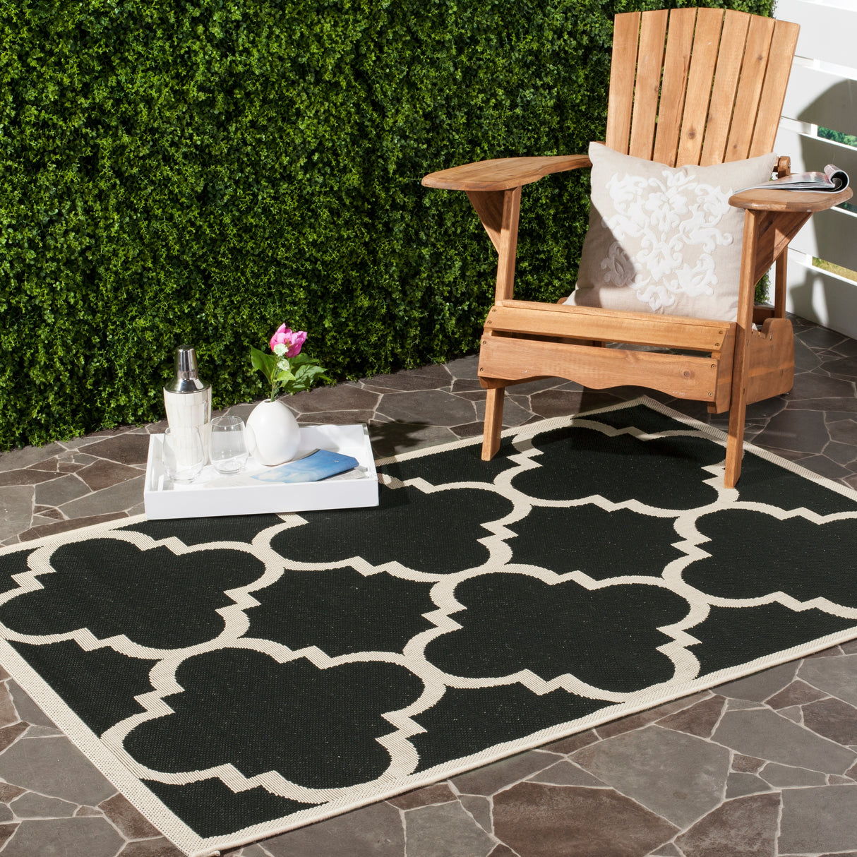 SAFAVIEH Courtyard Hafiza Indoor/ Outdoor Waterproof Patio Backyard Rug