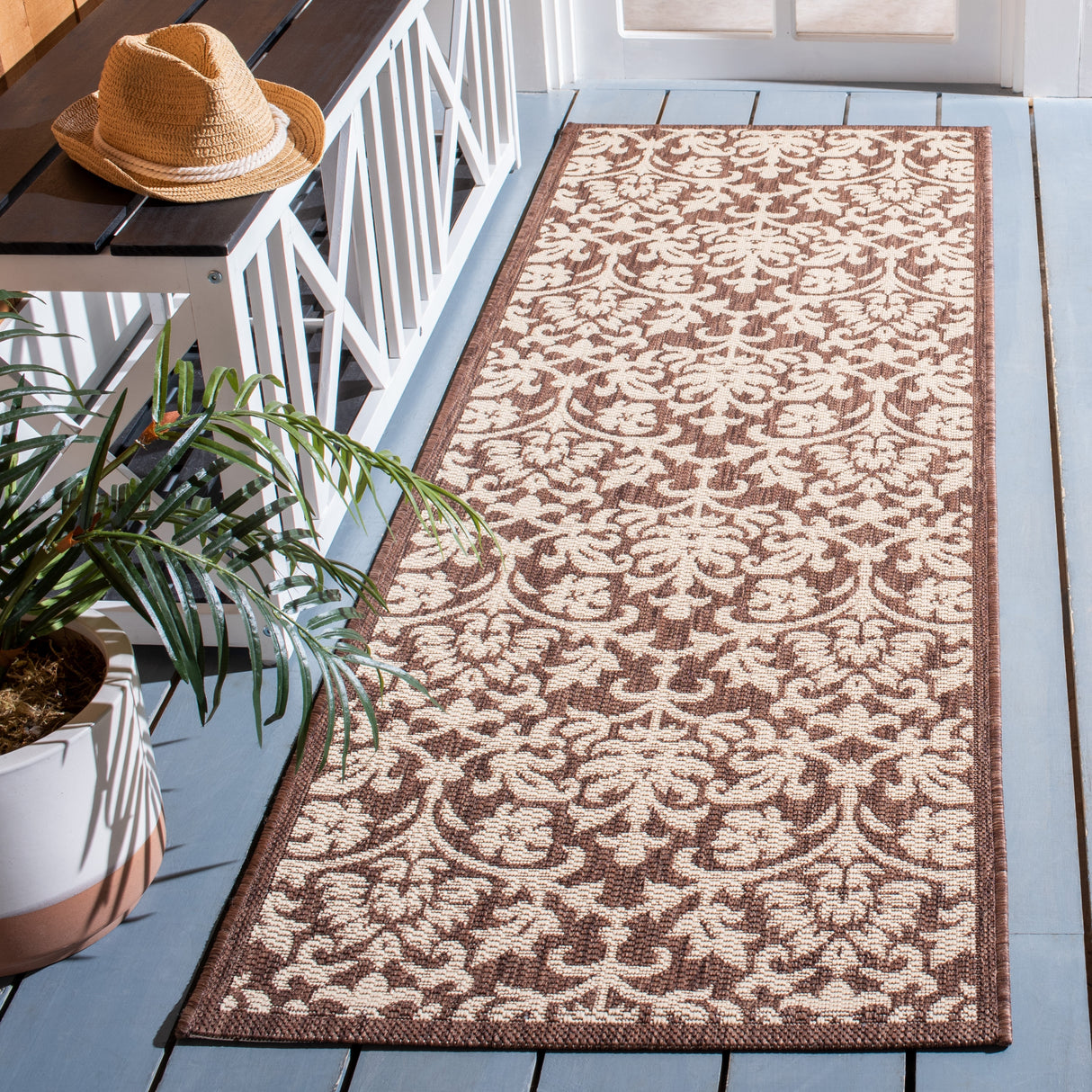 SAFAVIEH Courtyard Heleena Indoor/ Outdoor Waterproof Patio Backyard Rug