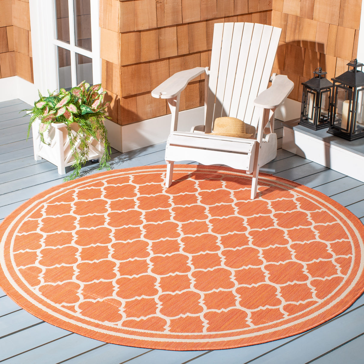 SAFAVIEH Courtyard Kristelle Indoor/ Outdoor Waterproof Patio Backyard Rug