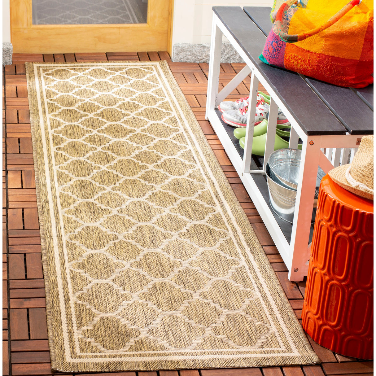 SAFAVIEH Courtyard Kristelle Indoor/ Outdoor Waterproof Patio Backyard Rug