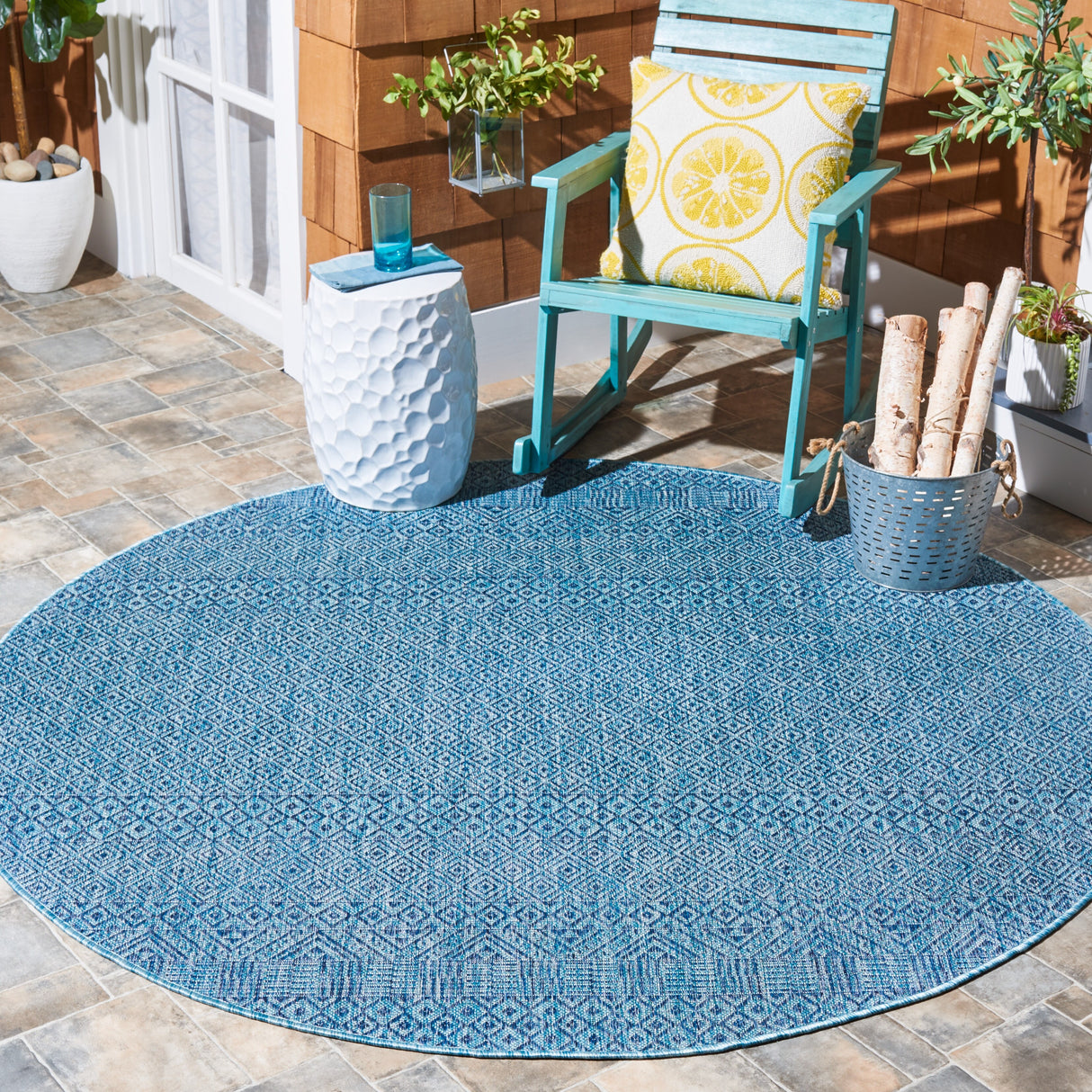 SAFAVIEH Courtyard Leonara Indoor/Outdoor Waterproof Patio Backyard Rug