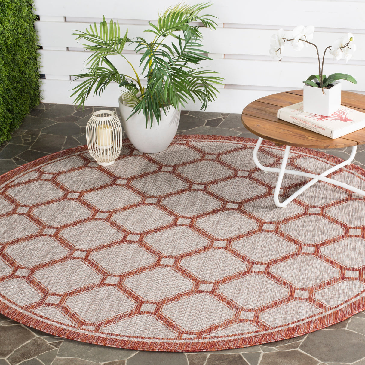 SAFAVIEH Courtyard Lydie Indoor/ Outdoor Waterproof Patio Backyard Rug