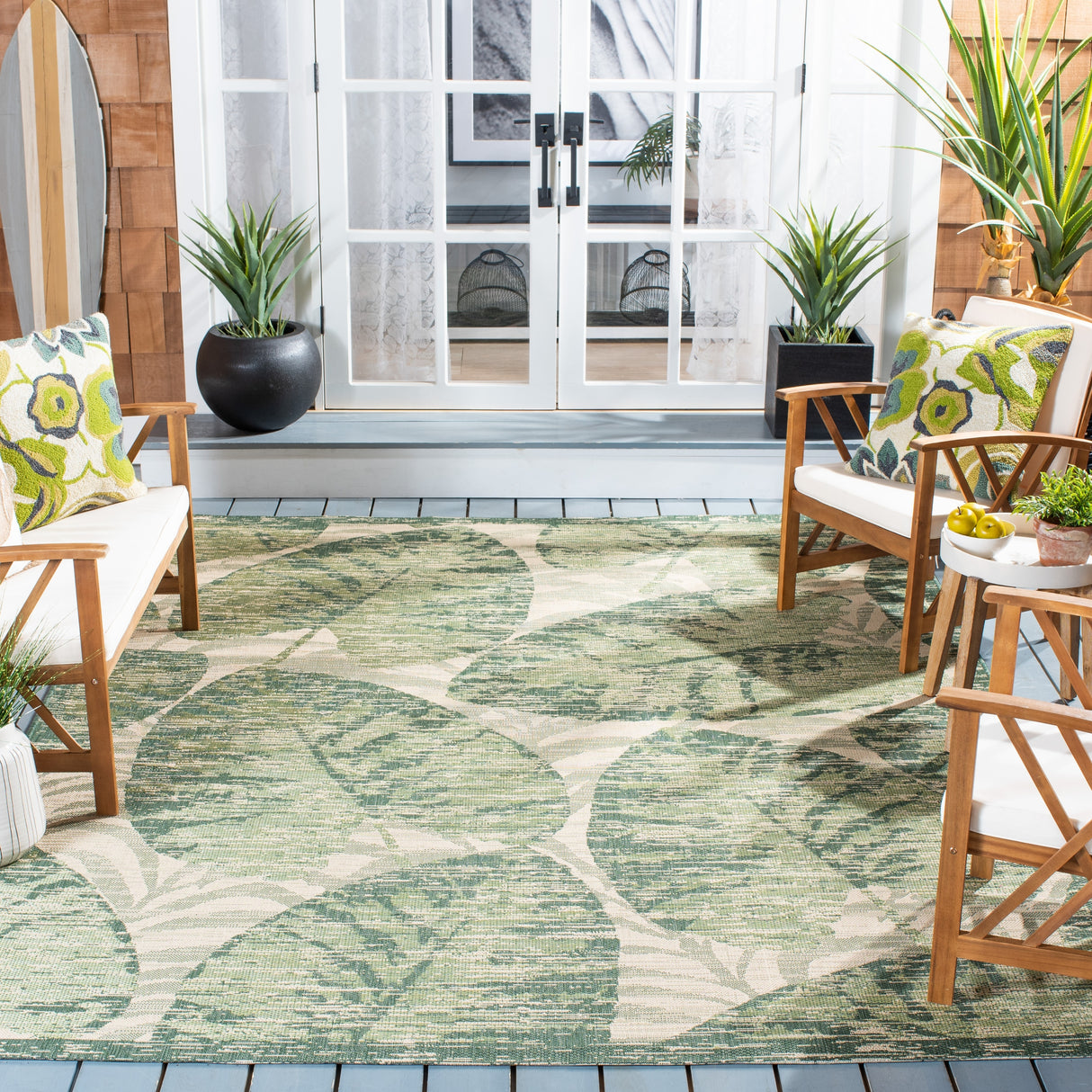 SAFAVIEH Courtyard Maelyss Indoor/ Outdoor Waterproof Patio Backyard Rug