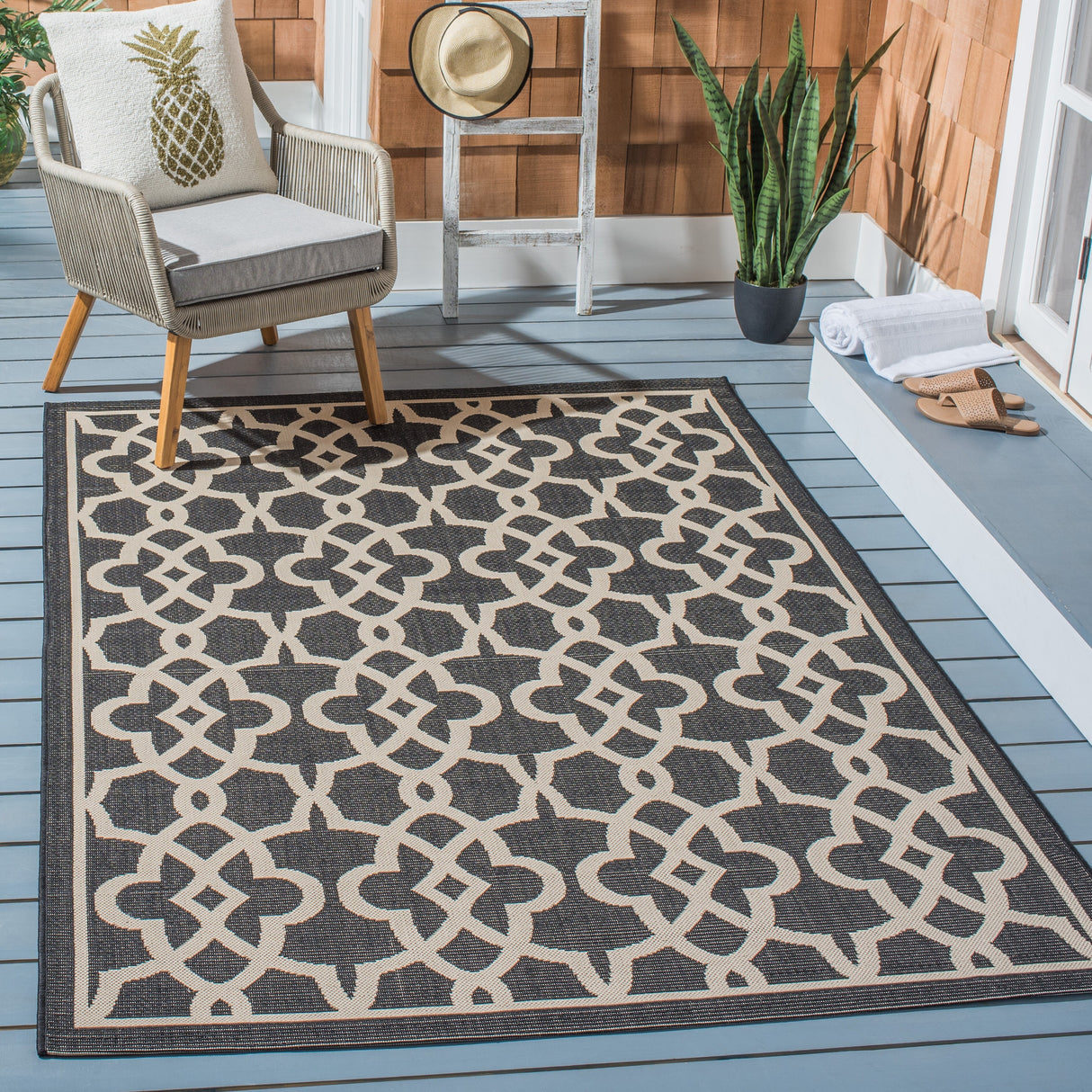 SAFAVIEH Courtyard Marline Indoor/ Outdoor Waterproof Patio Backyard Rug