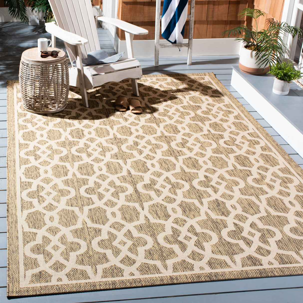 SAFAVIEH Courtyard Marline Indoor/ Outdoor Waterproof Patio Backyard Rug