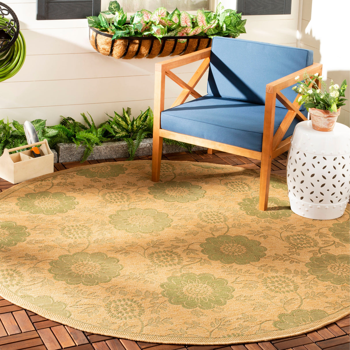 SAFAVIEH Courtyard Masaomi Indoor/ Outdoor Waterproof Patio Backyard Rug