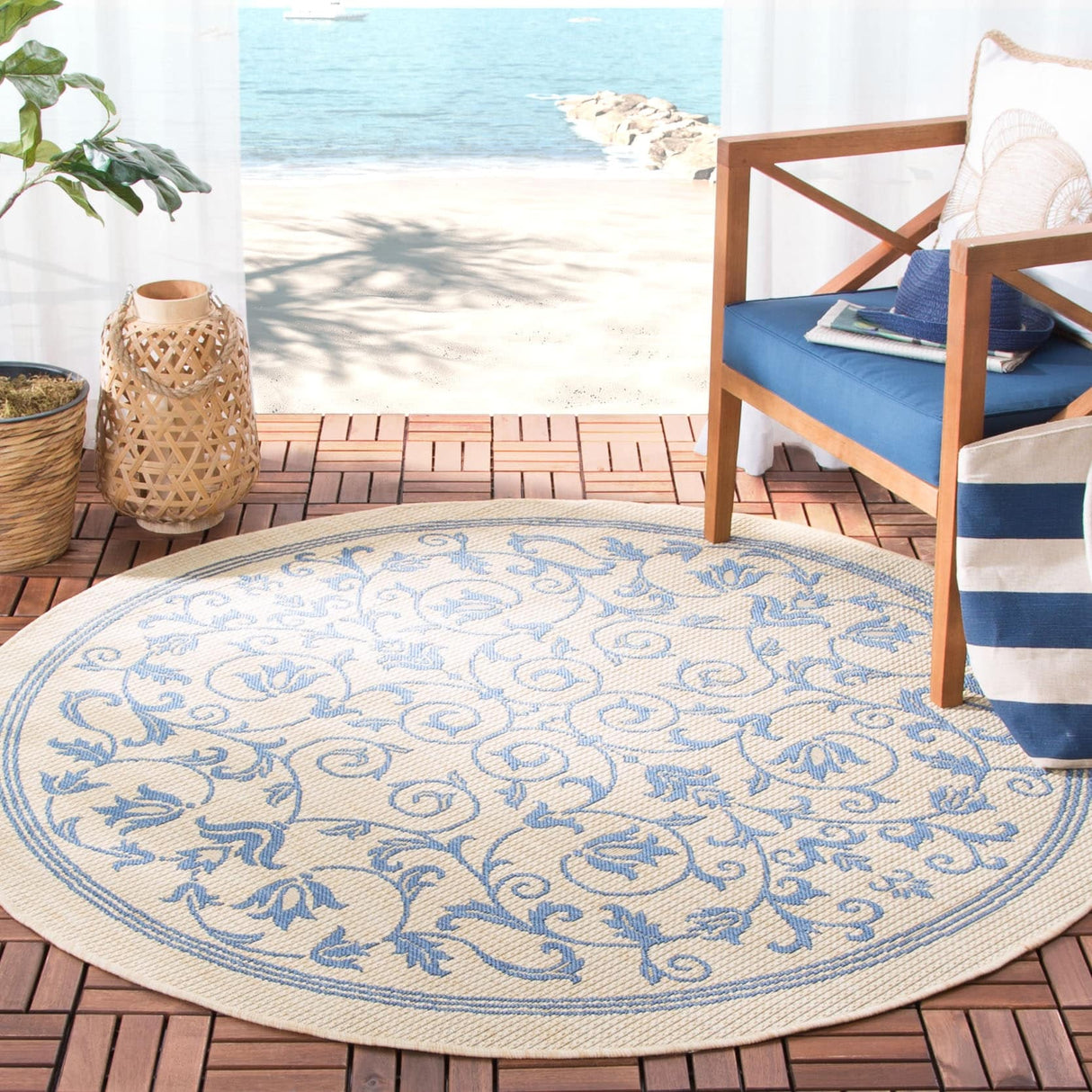 SAFAVIEH Courtyard Miljeta Indoor/ Outdoor Waterproof Patio Backyard Rug