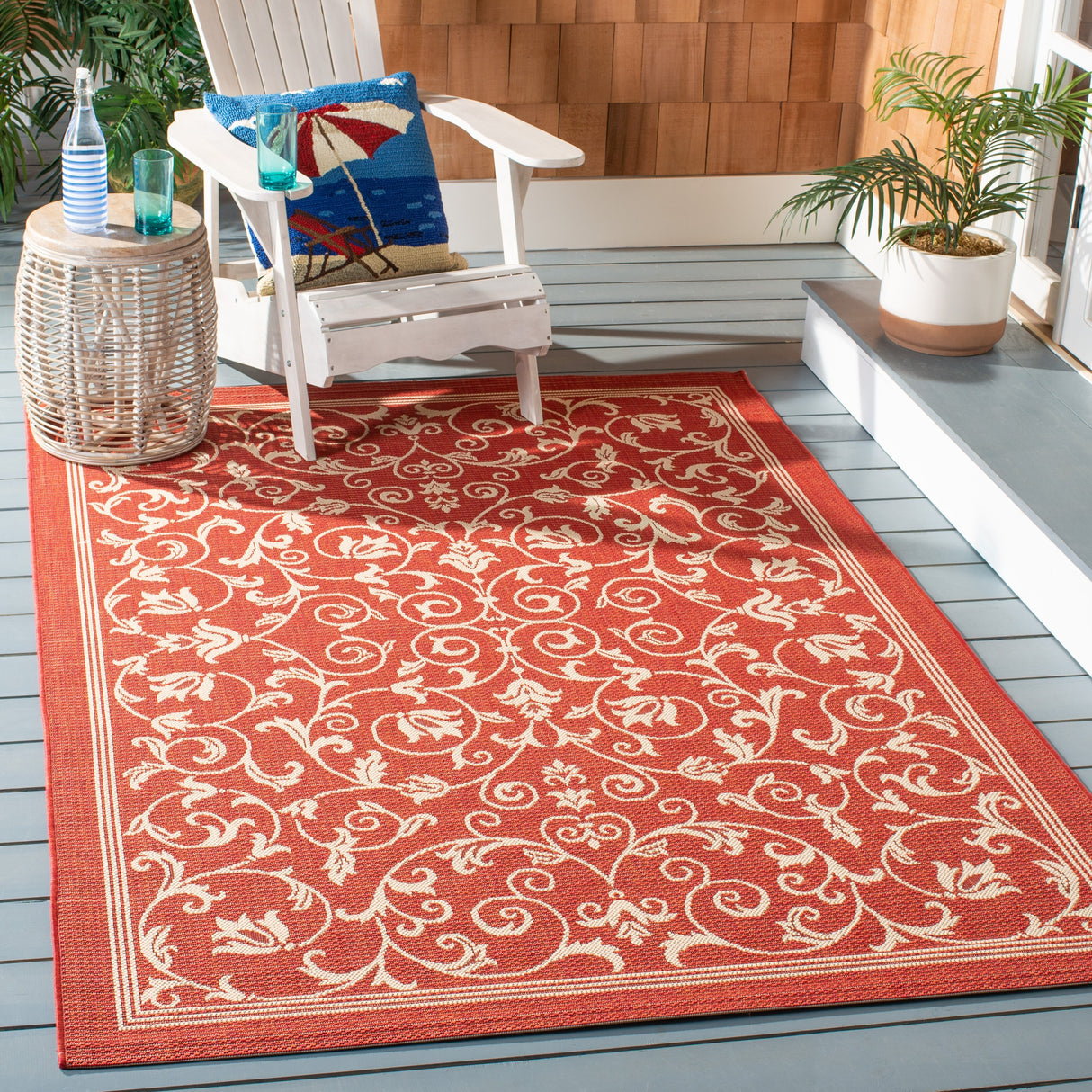 SAFAVIEH Courtyard Miljeta Indoor/ Outdoor Waterproof Patio Backyard Rug