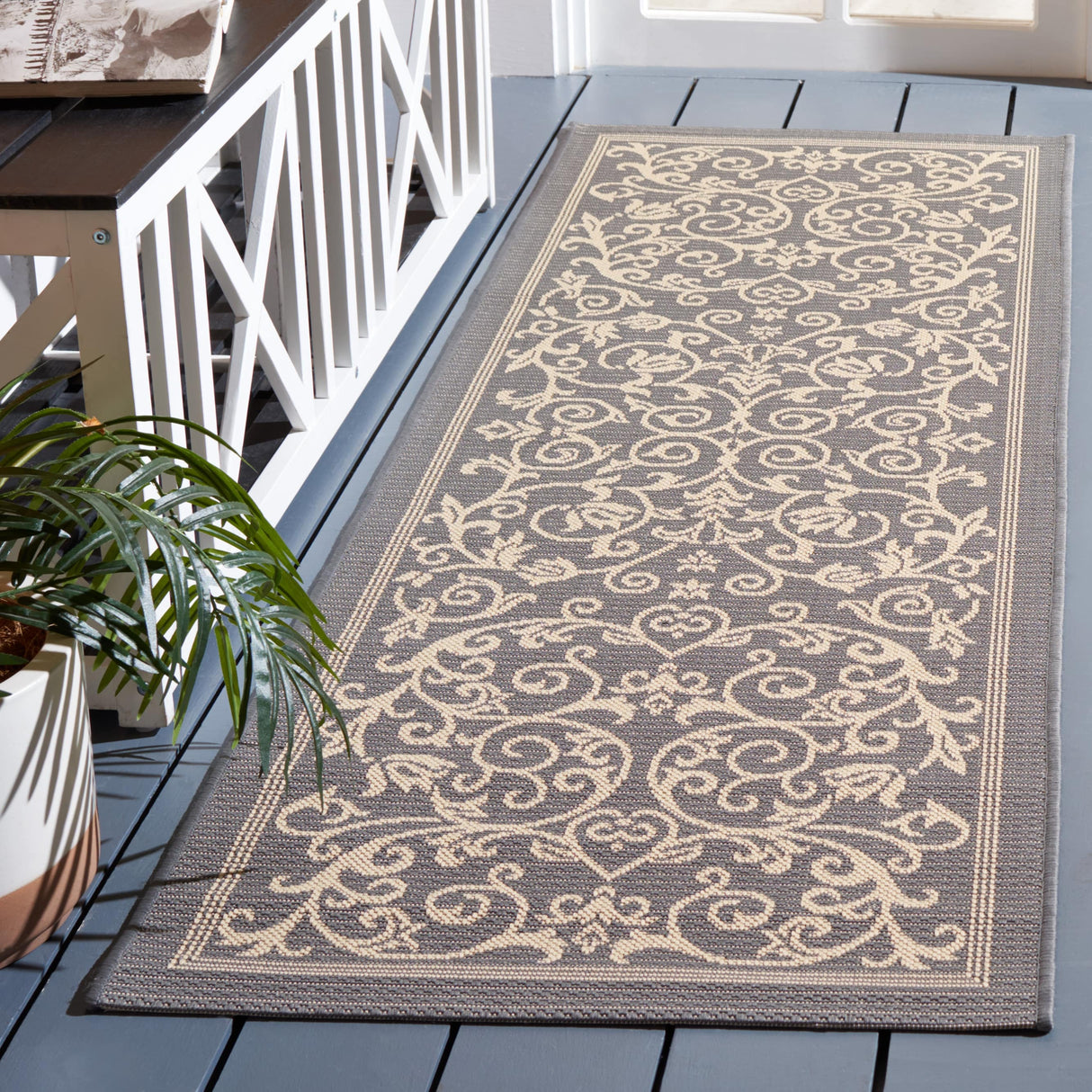 SAFAVIEH Courtyard Miljeta Indoor/ Outdoor Waterproof Patio Backyard Rug