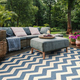 SAFAVIEH Courtyard Morganne Chevron Indoor/ Outdoor Waterproof Patio Backyard