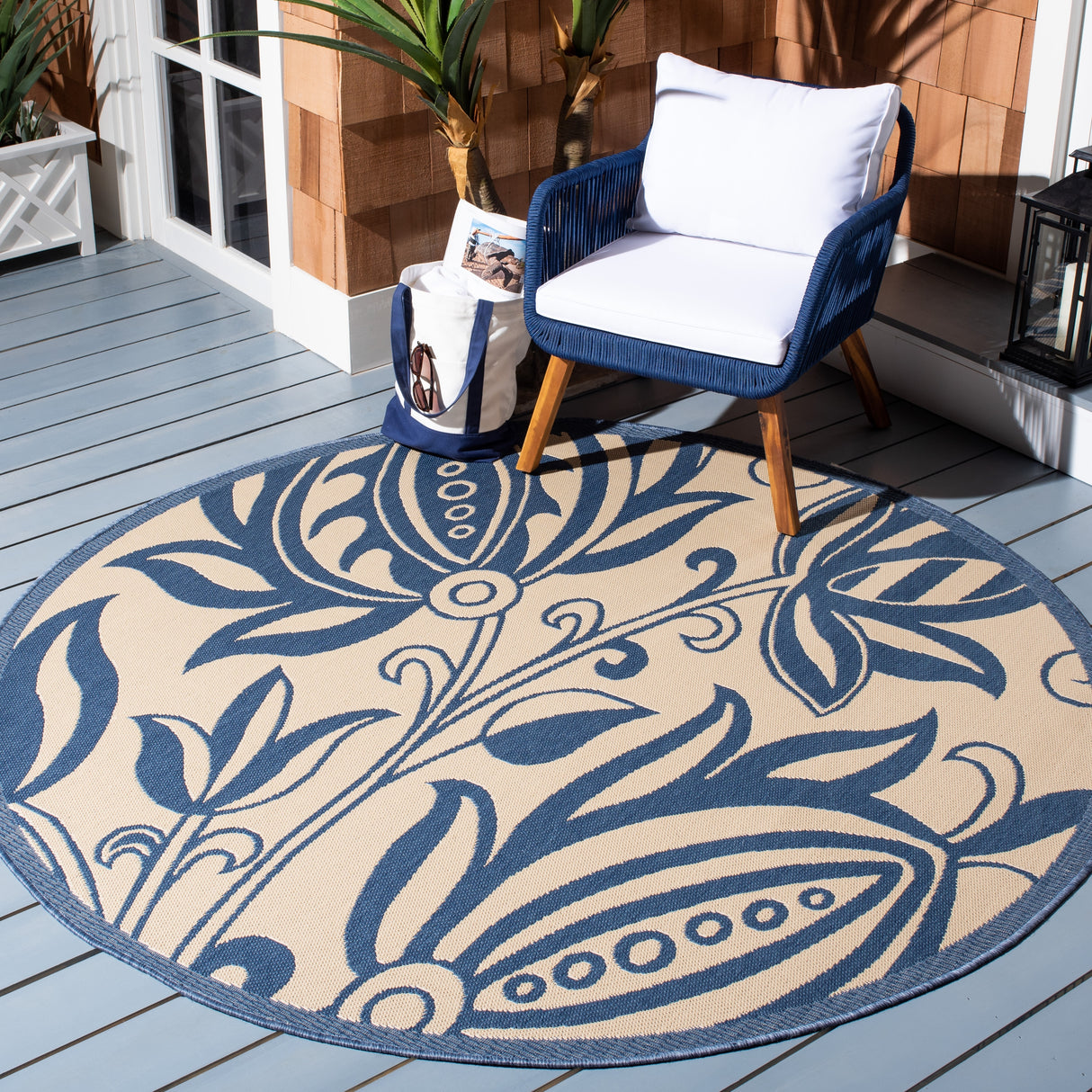 SAFAVIEH Courtyard Nasima Indoor/ Outdoor Patio Backyard Rug