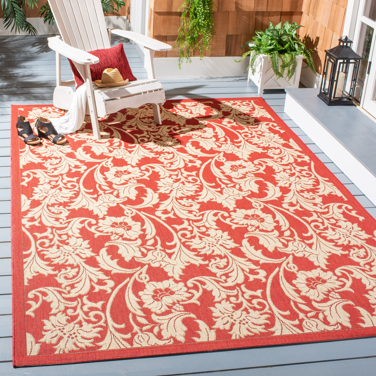 SAFAVIEH Courtyard Nedda Indoor/ Outdoor Waterproof Patio Backyard Rug