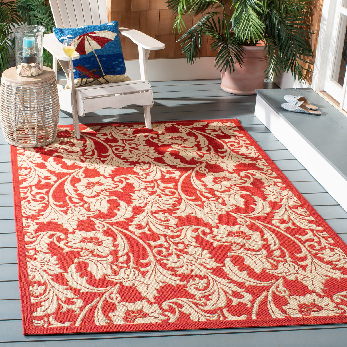 SAFAVIEH Courtyard Nedda Indoor/ Outdoor Waterproof Patio Backyard Rug