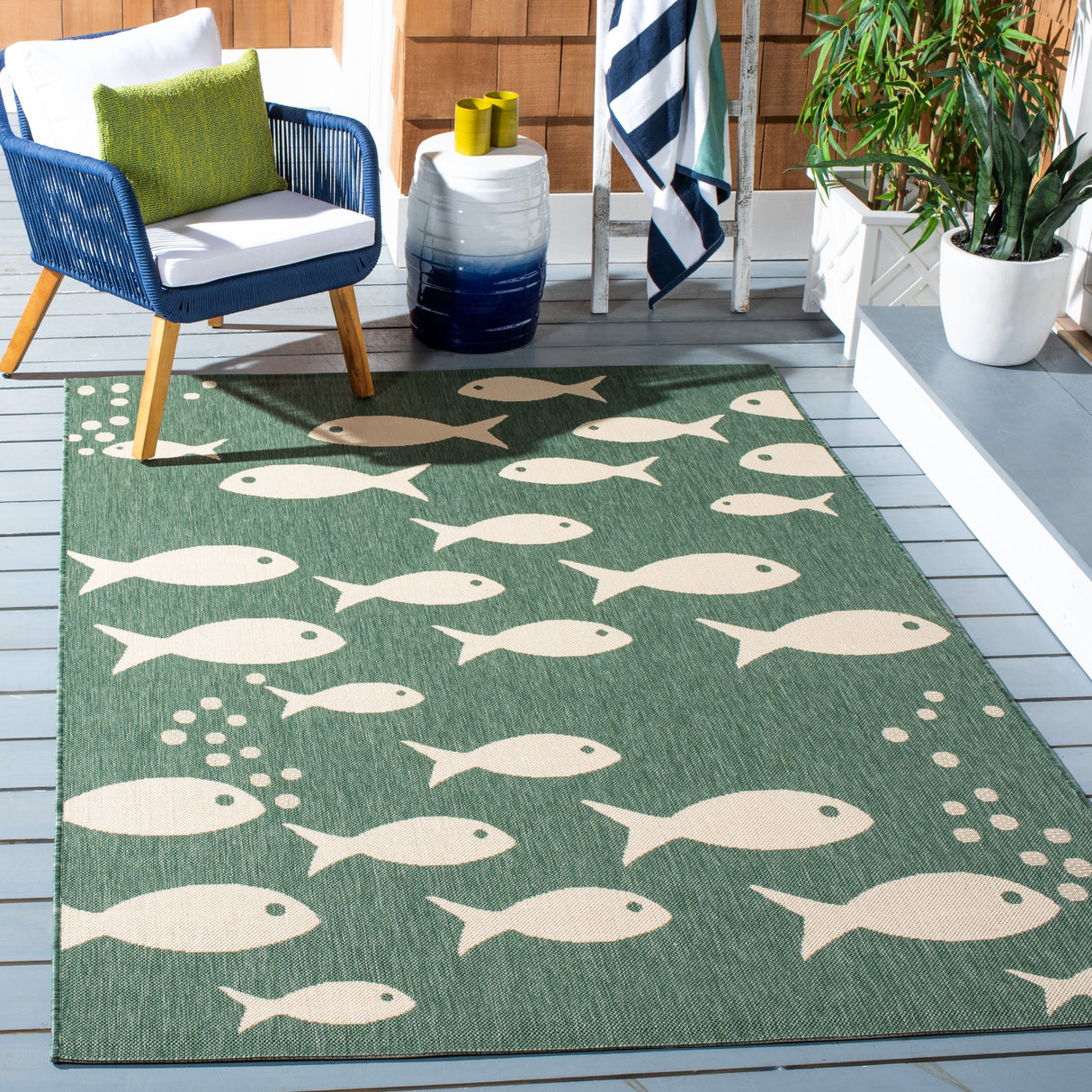 SAFAVIEH Courtyard Ragne Indoor/ Outdoor Waterproof Patio Backyard Rug