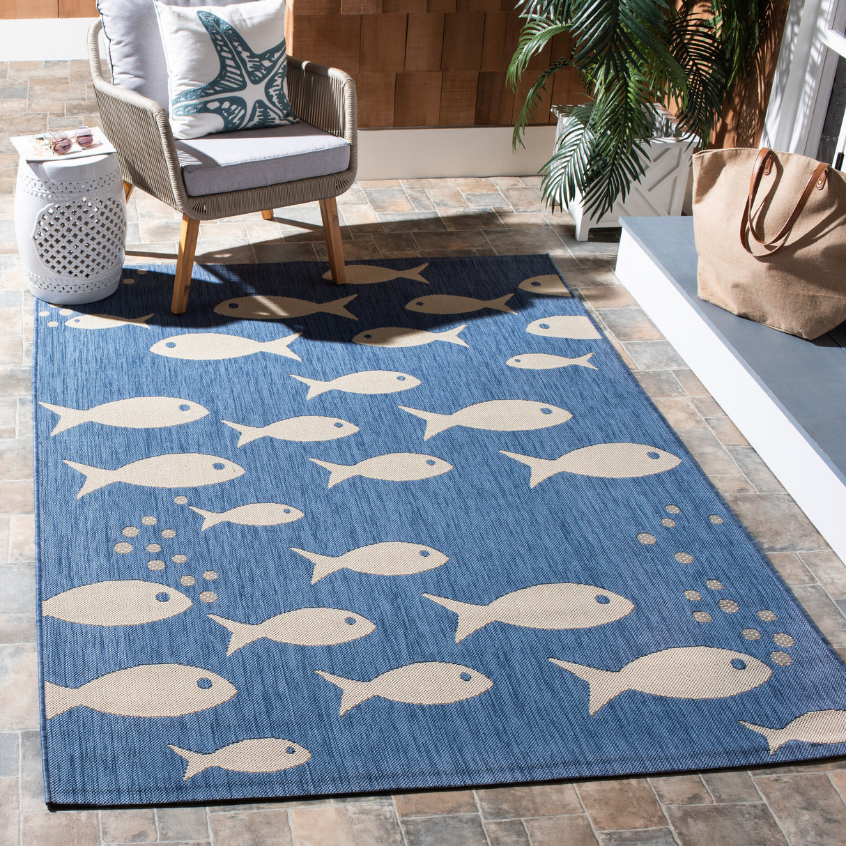 SAFAVIEH Courtyard Ragne Indoor/ Outdoor Waterproof Patio Backyard Rug