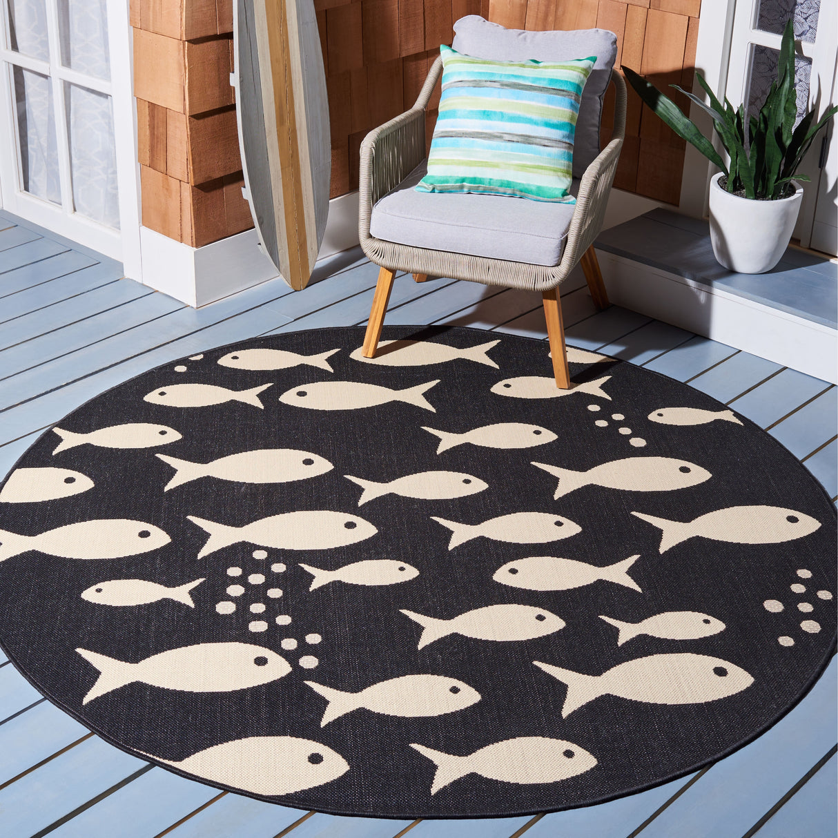 SAFAVIEH Courtyard Ragne Indoor/ Outdoor Waterproof Patio Backyard Rug