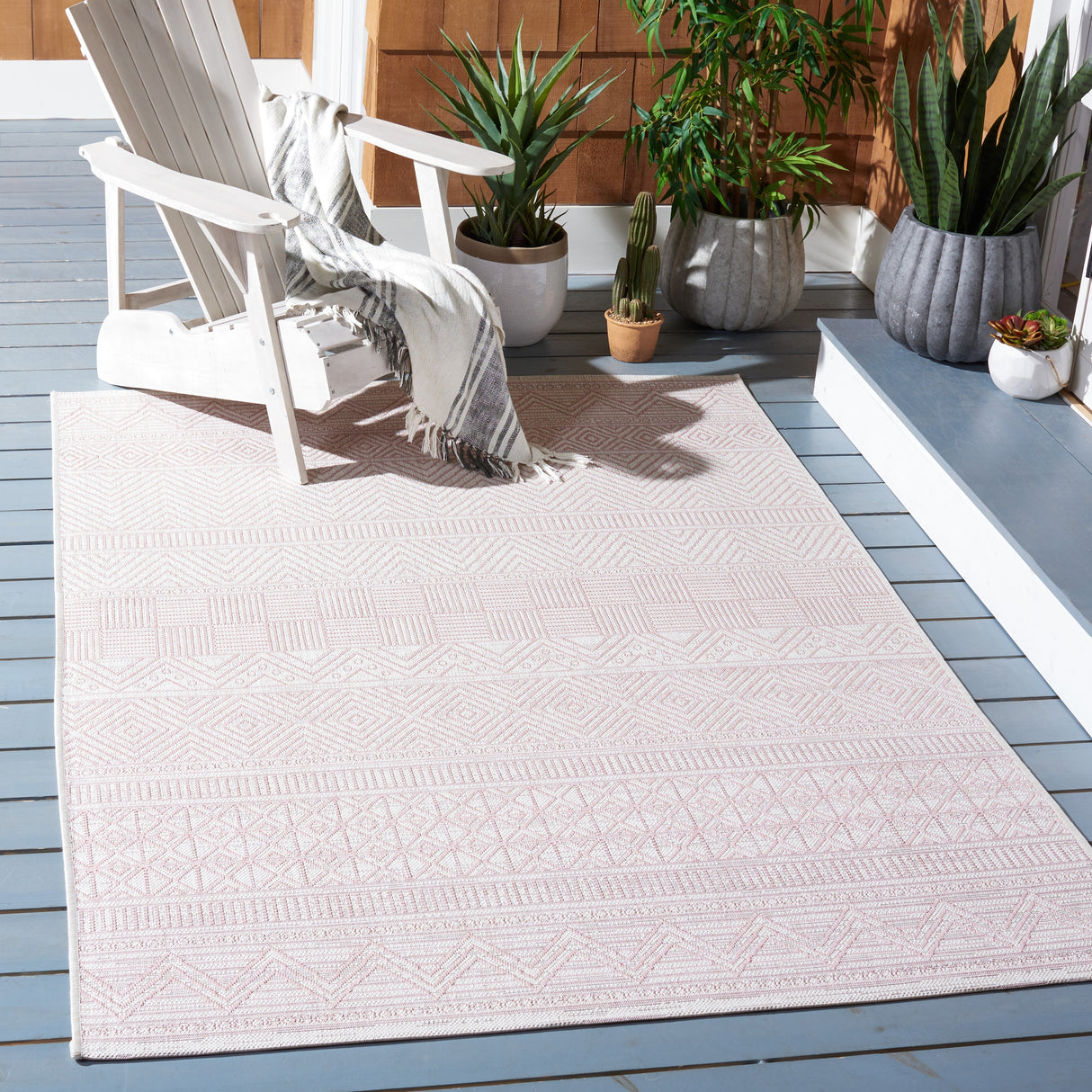 SAFAVIEH Courtyard Rozenn Indoor/ Outdoor Waterproof Patio Backyard Rug